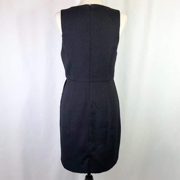 Forever 21 Pebble Texture Sheath Dress Black Sleeveless V Neck Size M - Picture 3 of 11